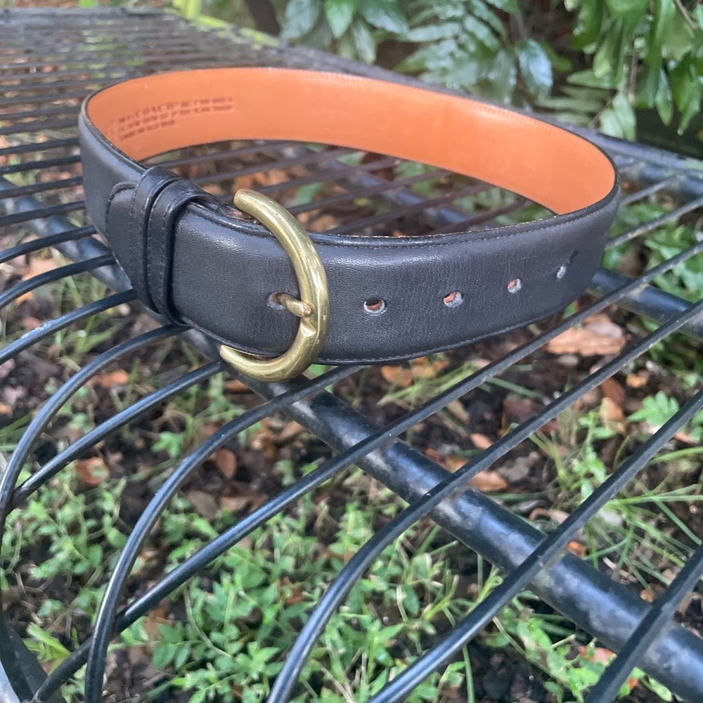 Coach Black Leather Belt